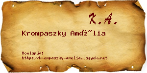 Krompaszky Amélia névjegykártya